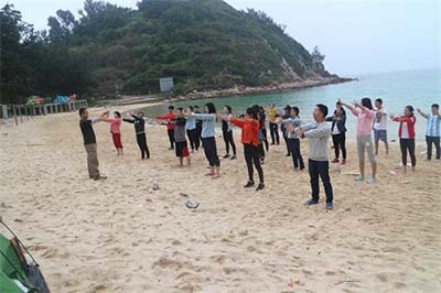 海藍機電員工做運動 海藍機電員工做運動